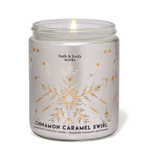 Bath & Body Works Cinnamon Caramel Swirl Candle 7 oz - Picture 2 of 10